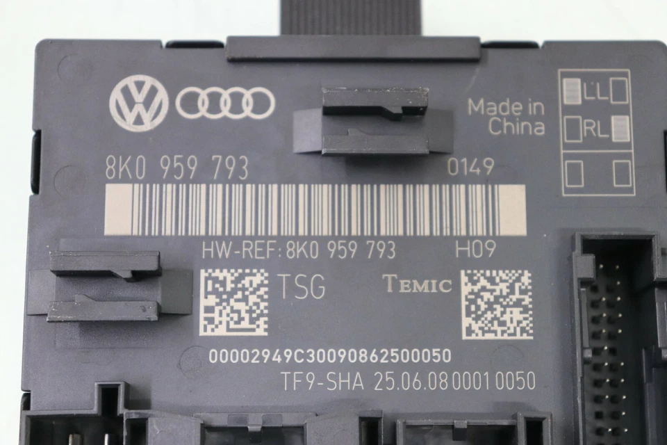 09 AUDI A5 3.2 QUATTRO COUPE B8 DOOR CONTROL MODULE FRONT LEFT DRIVER 8K0959793 - Image 3 of 3