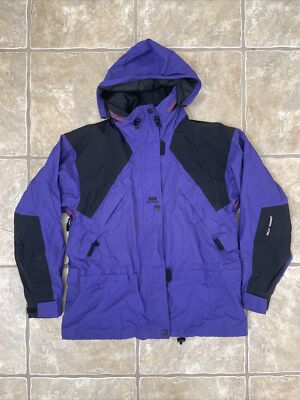 Helly Hansen Mens Fishing Tech 3 Waterproof Breathable Jacket Hooded Medium Purp