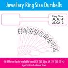 Extra Strong - Jewellery - Ring Size Price Stickers - Sticky Labels - Dumbells