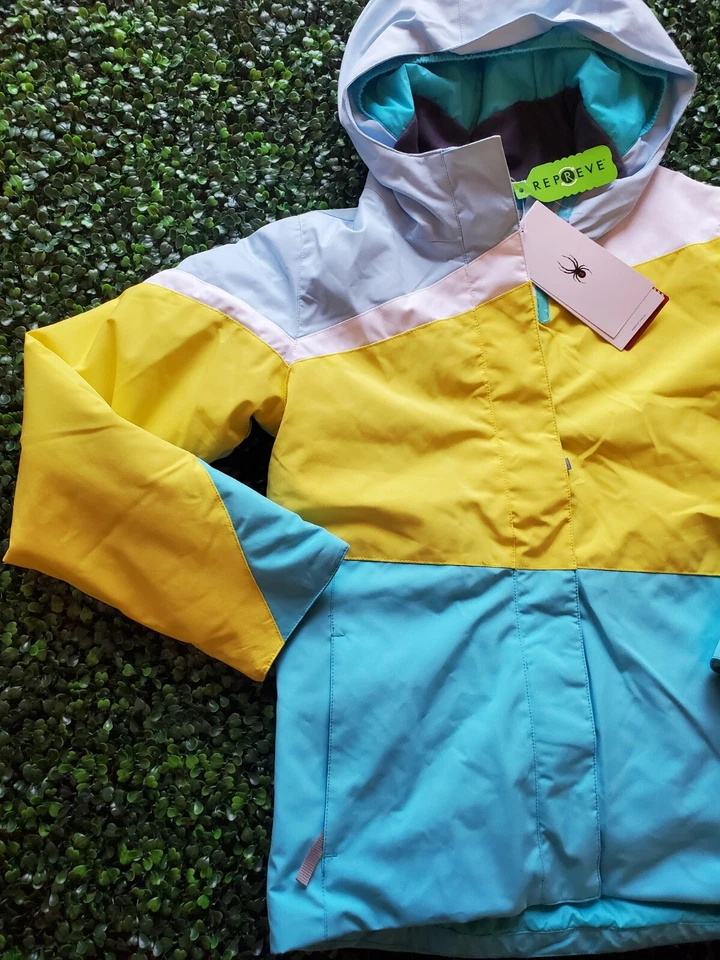 Spyder Girls Zoey Performance Ski Jacket Winter Coat💙💛Girls 16 - XL ~ NWT - Image 3 of 4