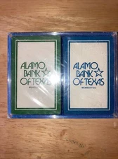Redislip Alamo Bank Of Texas Playing Cards Vntg
