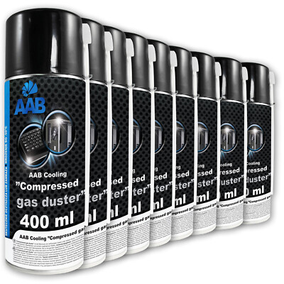 9 x AABCOOLING DRUCKLUFTSPRAY 400 ML AIR DUSTER REINIGUNG DRUCKLUFTREINIGER