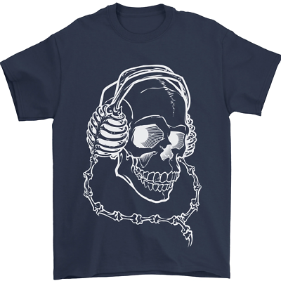 T-shirt HILL XL - Graphique Crâne Avec Casque Rock'n'roll, Bleu, Occasion Excellent état
