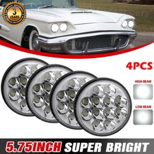 4pcs 5.755 34 Round Led Headlights Drl Sealed Beam For Ford Thunderbird 400w