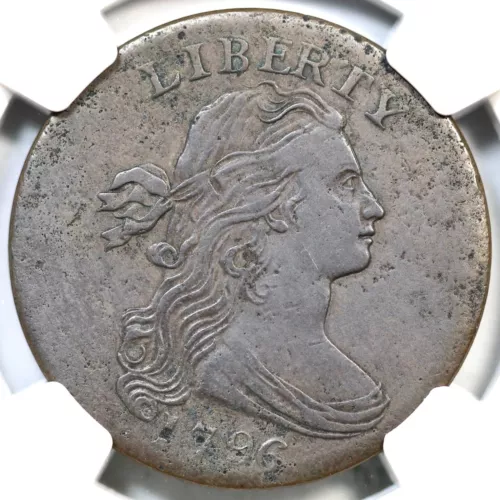 1796 S-92 R-3 NGC XF Details Draped Bust Large Cent Coin 1c