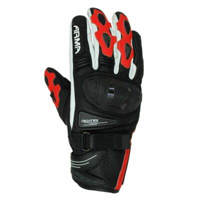 ARMR Moto Shiro S880 Aramidgefütterter Motorrad-Sporthandschuh - Schwarz Rot