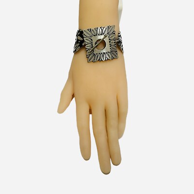 2000 Alice Seely Link Bracelet Urban Fetishes Pewter Geometric