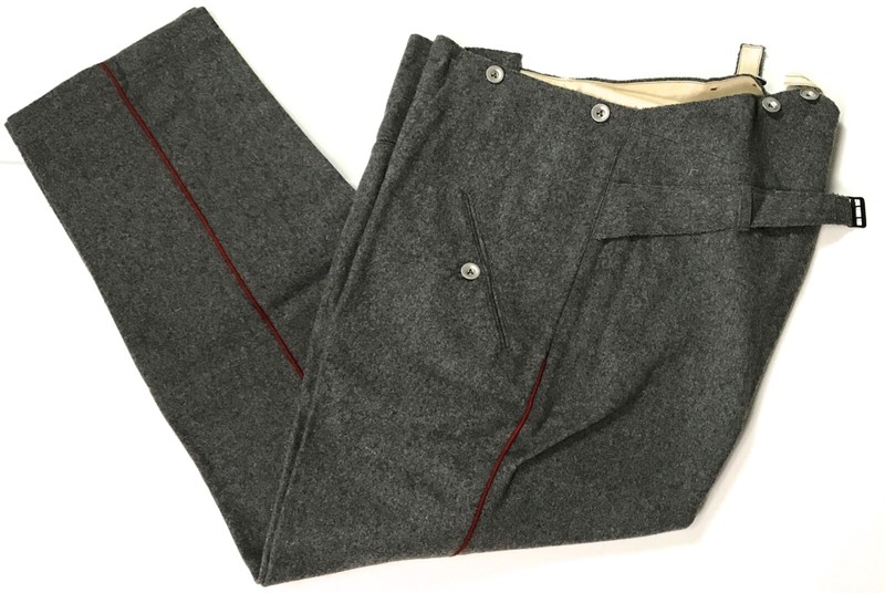 WWI GERMAN M1915 INFANTRY STONE GREY WOOL TROUSERS-XLARGE 38 WAIST