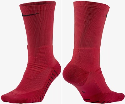 NWT Nike Football Youth Vapor DRI-FIT Cushioned Crew Socks Red (Shoe: 5Y-7Y)