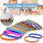 12Pcs/Set Multiplication Tables Silicone Bracelet Learn Wristband Math New X9X3