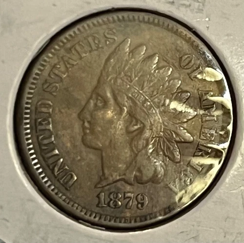 1879 Indian cent  , VF + , scarce date