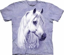 The Mountain Moonshadow Short Sleeve Arabian White Horse ADULT T-Shirt (Sm - 5X)