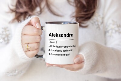 Personalisierte Tasse Name Definition Substantiv Tasse zum Personalisieren Geburtstag Geschenk Tasse