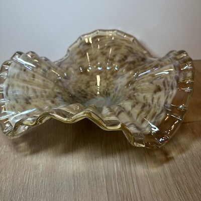 Vintage Mouth Blown Glass Murano Linea Astuni Italy 5  Tall