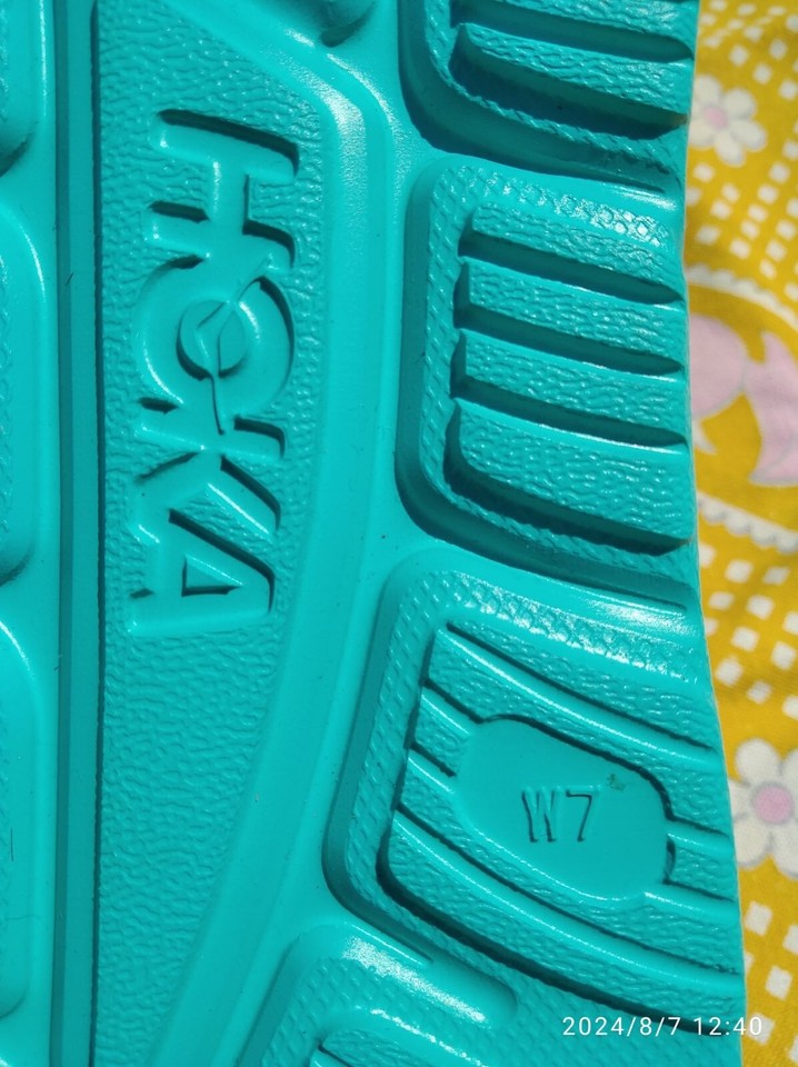 Hoka One One Aqua Turquoise Ora Recovery Slides Women's 7 Slip On