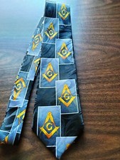 Brilliant Mason, Masonic, Blue Lodge, Fraternal Men's necktie, New 2