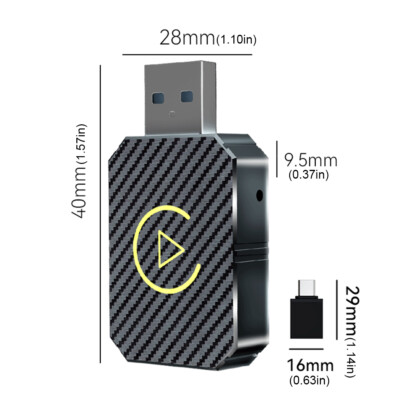 2 in 1 Wireless Carplay Adapter Android Auto Adapter USB Car Dongle Connect Box