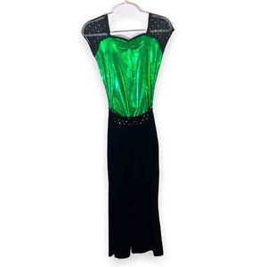 A Wish Come True Green and Black Yeah Leotard Pant Set