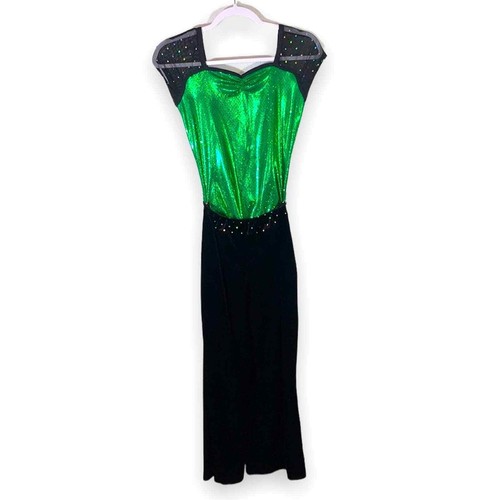 A Wish Come True Green and Black Yeah Leotard Pant Set