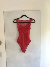 Mariemur Grace RED Mesh Bodysuit Lingerie, Sizes S, M, L NEW - RRP £150