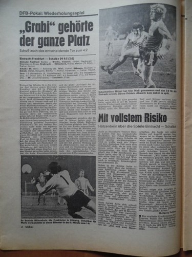 KICKER 9 - 27.1. 1977 * Pokal Eintracht Frankfurt-Schalke 04 4:3 Heinz Lucas - 第 2/2 張圖片