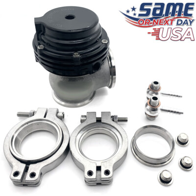 Black MVS 38MM External Turbo Wastegate - Fits Tial Springs