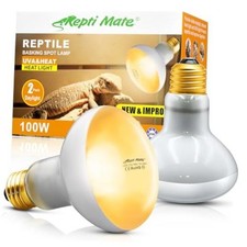2Pack Reptile Heat Lamp Reptile Heat Emitter Infrared Basking Spot Light, 100W