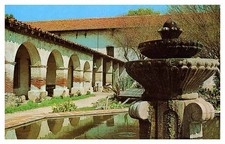 Postcard FOUNTAIN SCENE San Miguel California CA f/01 AQ3002