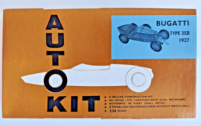 Bugatti Typ 35B von 1927. Wills Finecraft Auto-Kit Metall Modellbausatz Maßstab 1:24 Originalverpackt