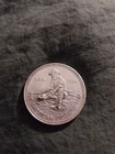1984 Engelhard 1 Oz Silver American Prospector W/ Natural Gold Nugget