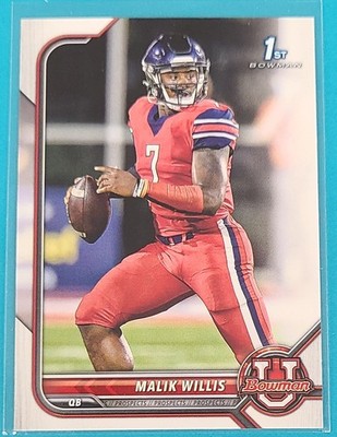 2021-22 Bowman University #29 Malik Willis Liberty Flames FOOTBALL Card AB
