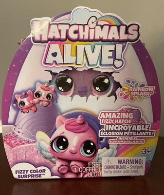 Hatchimals Alive, Rainbow Splash Fizzy Color Surprise Toy New In Box