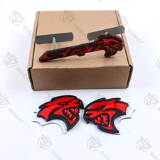 3X Metal Fits For SRT HellCat Scat pack Front Grille Emblem Fender Side Badges