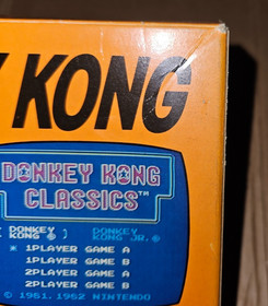 NES Donkey Kong Classics CIB Completo Sistema de Entretenimiento Nintendo Sello Ovalado