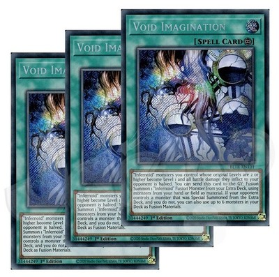 Yugioh Void Imagination x 3 - 1st Edition Secret Rare NM - Free Holo Card