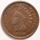 1896 Indian Head Penny Cent Fine (F)