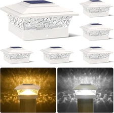 Waterproof Solar Post Deck Cap Lights Outdoor, 4x4/6x6