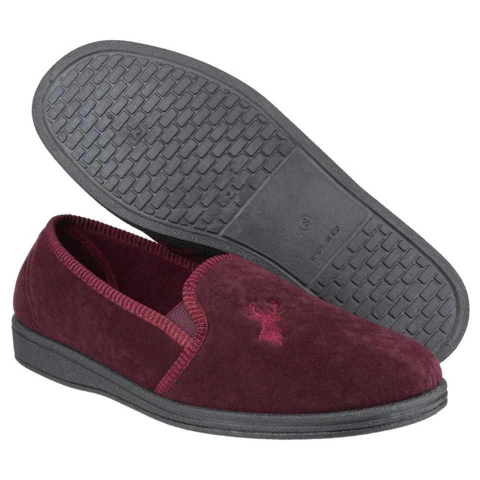 Zapatilla sin cordones Mirak Stag con parte superior elástica de vino que proporciona un ajuste seguro, Ou Foto 2 de 4