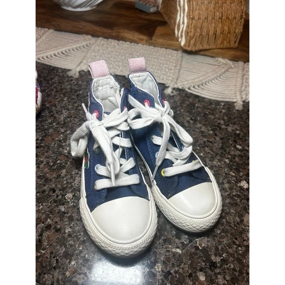 Mini Boden Floral High Top Tennis Show - Image 4 of 4