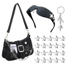 Y2k Purse Shoulder Bag for Women Girl Vintage Hobo Handbag Goth Punk Clutch B...