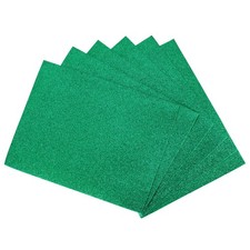 6 Pack 10.83 x 8.46" 2mm Thickness EVA Foam Sheets for Arts Dark Green Glitter
