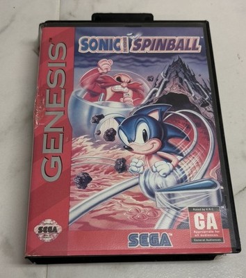 Sonic Spinball Sega Genesis Tested Working W Manual Tested. DAMAGED CASE