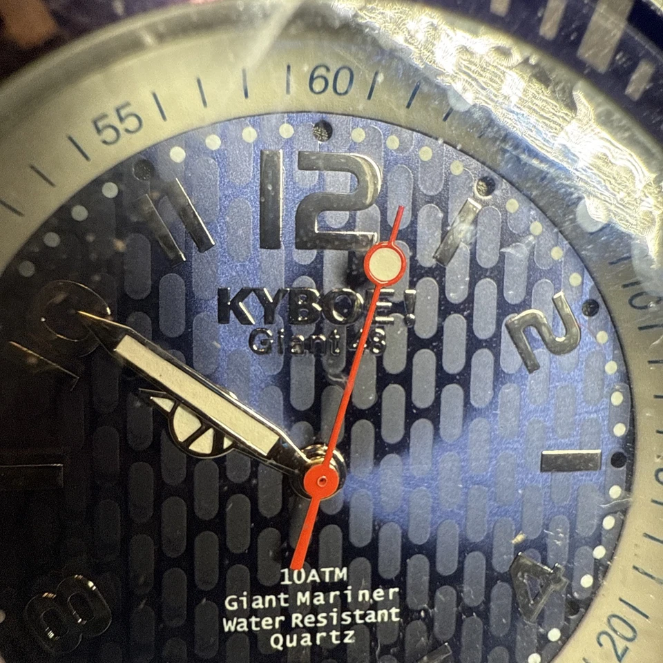 KYBOE! Giant Mariner 48mm Blue 10ATM WR Quartz Watch KY 48008 15 Needs Battery - Image 2 of 4