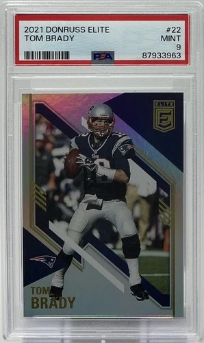 Tom Brady PSA 9 -2021 Panini Donruss Elite - Patriots, Michigan - The GOAT -TB12