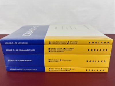 NEW lot 4 Borland C++ 3.0 User's Guides Programmer s Library Reference Utilities