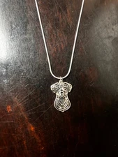 Boxer Metal Charm Necklace - NEW - FREE SHIPPING