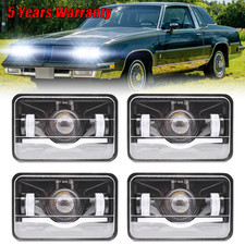 4pcs 4x6" LED Headlights HI-LO Beam Lamp for Chevy Pickup 1981-87 C10 K10 Blazer