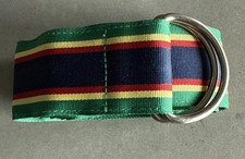 J Crew Women  s Multi Colored Fabric Belt OS Nickel D- Ring Adjustable