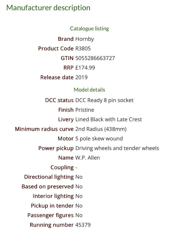 Hornby R3805 OO Scale BR Class 5MT One:One Collection 4-6-0 Steam 45379 Era 11 - Image 4 of 4
