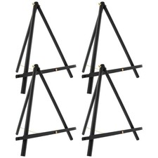4pk 16" Black Wood Display Stand A-Frame Artist Easel Adjustable Tripod Holder